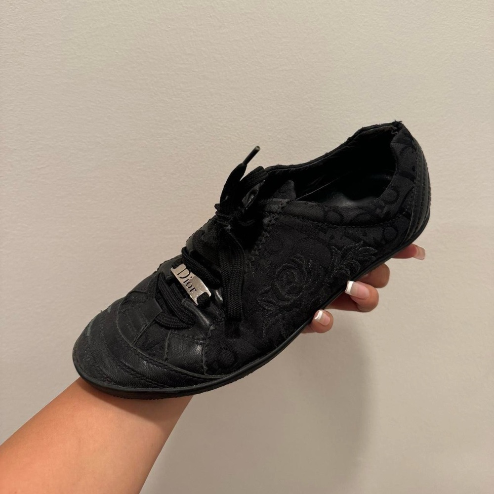 Dior Women's Black Lace-Up Sneakers